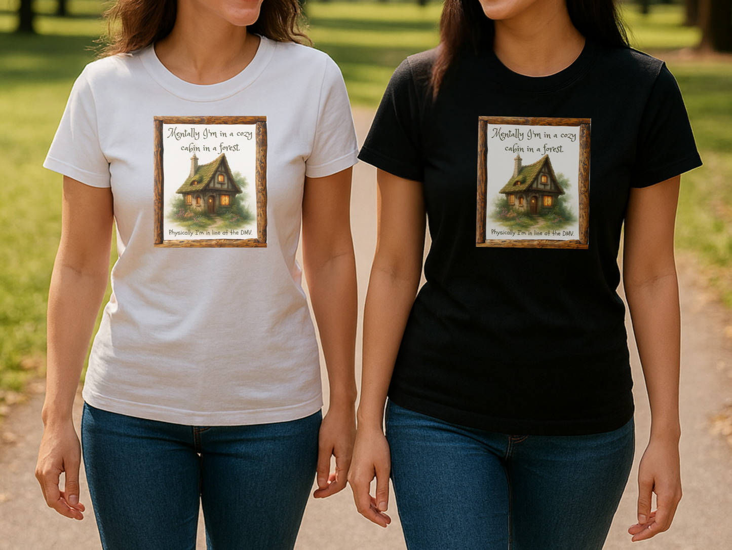 MENTALLY IN A CABIN Edgy Streetwear Graphic Tee – Bold Unisex T-Shirt in Ring Spun Cotton for Comfort & Durability