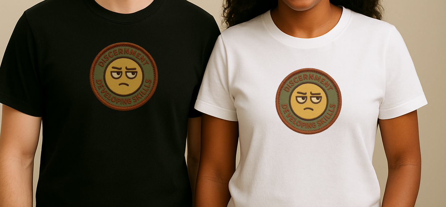 DISCERNMENT SKILLS Edgy Streetwear Graphic Tee – Bold Unisex T-Shirt in Ring Spun Cotton for Comfort & Durability