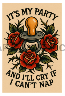 BIRTHDAY BINKY VINYL STICKER Vinyl Sticker