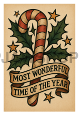 CANDYCANE VINYL STICKER Vinyl Sticker