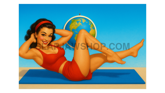 FLAT TUMMY & EARTH 11x14 WALL PRINT Wall Print