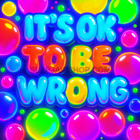 ITS OK TO BE WRONG 11x14 WALL PRINT Wall Print