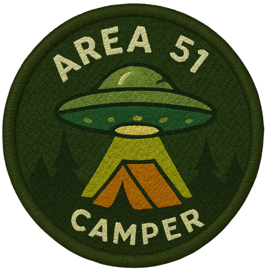 AREA 51 CAMPER Vinyl Sticker: Large-Sized Bold Graphic Decal — Weatherproof Gloss — Eye-Catching Art