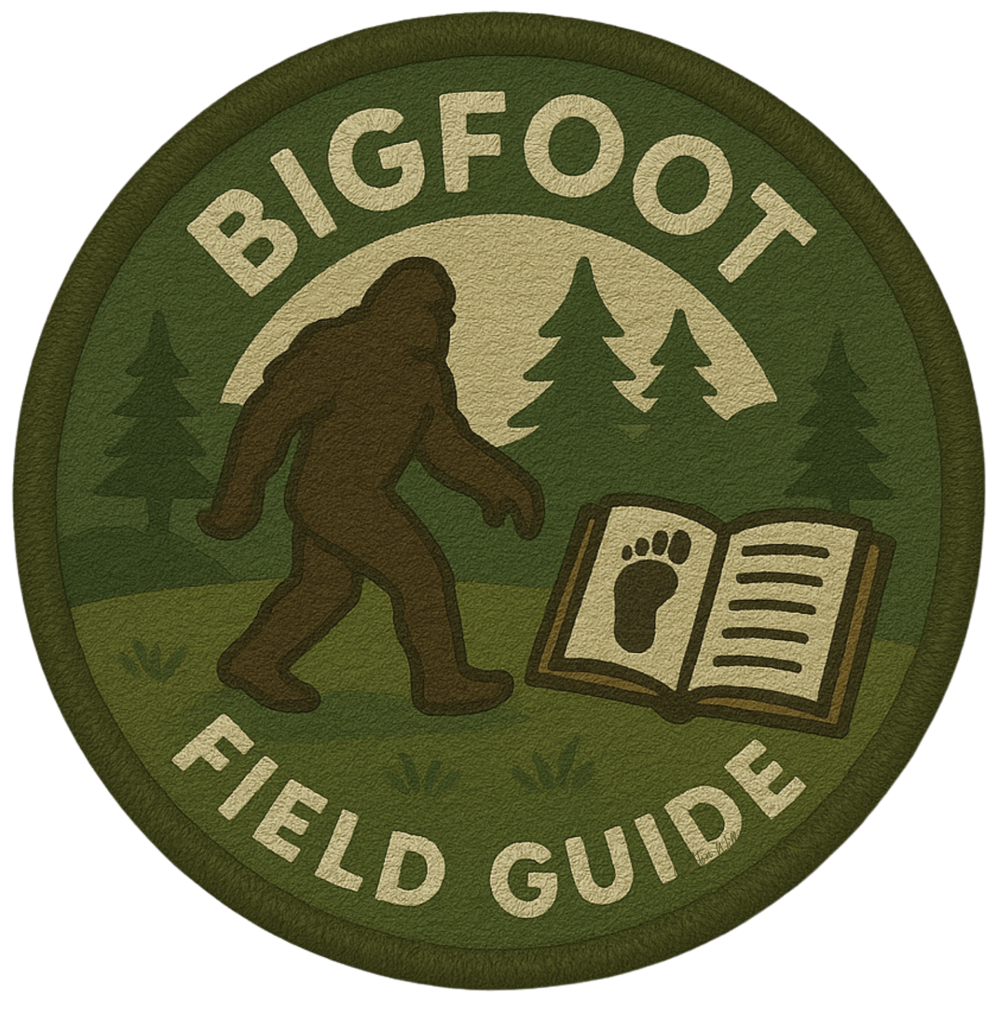 BIGFOOT FIELD GUIDE Vinyl Sticker: Large-Sized Bold Graphic Decal — Weatherproof Gloss — Eye-Catching Art