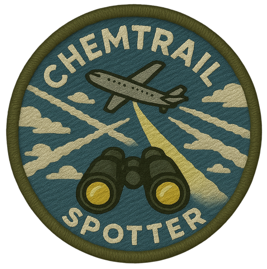CHEMTRAIL SPOTTER Vinyl Sticker: Large-Sized Bold Graphic Decal — Weatherproof Gloss — Eye-Catching Art