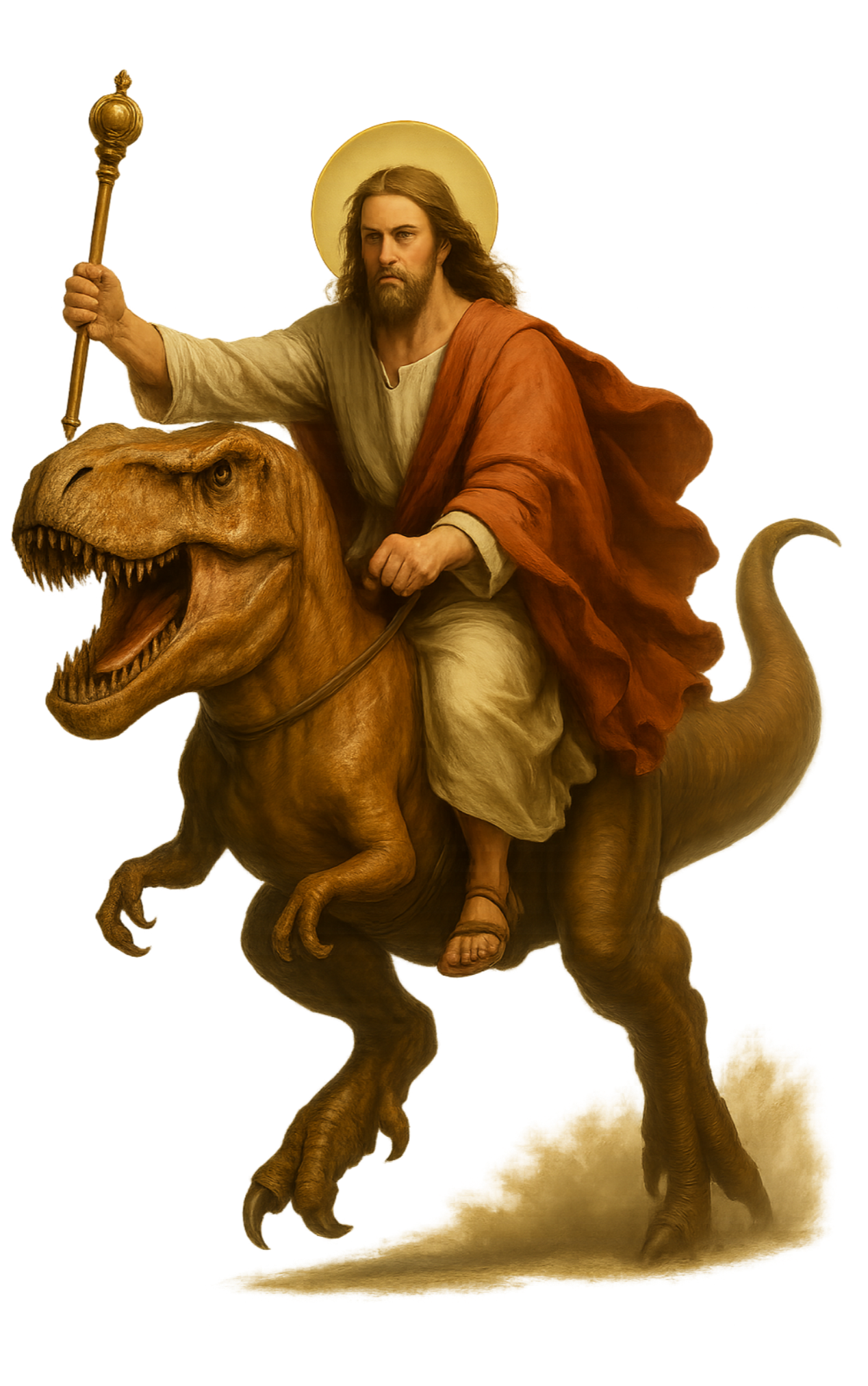 JESUS TREX 2.0 Vinyl Sticker: Large-Sized Bold Graphic Decal — Weatherproof Gloss — Eye-Catching Art