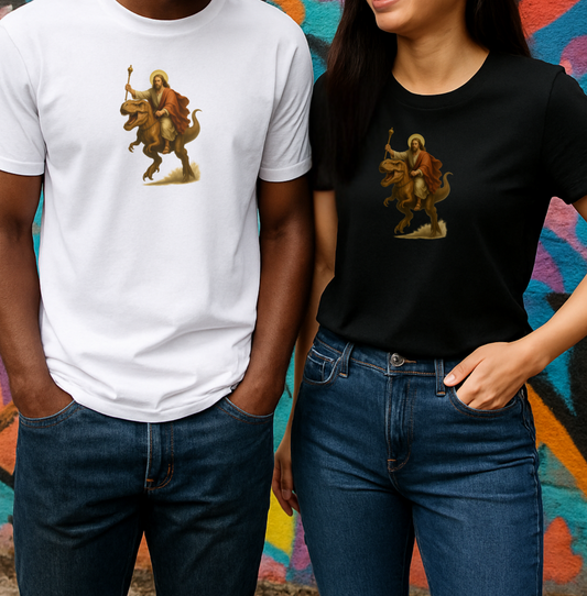 JESUS TREX 2.0 Edgy Streetwear Graphic Tee – Bold Unisex T-Shirt in Ring Spun Cotton for Comfort & Durability