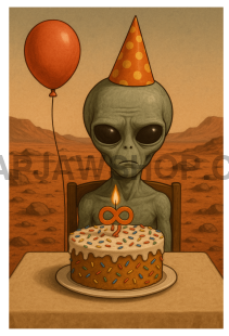 ALIEN BDAY VINYL STICKER Vinyl Sticker