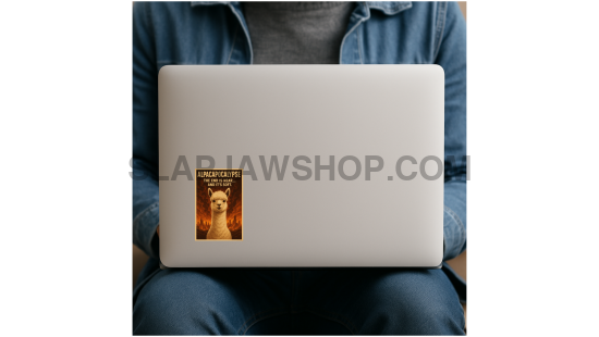 ALPACAPOCALYPSE Vinyl Sticker: Large-Sized Bold Graphic Decal — Weatherproof Gloss — Eye-Catching Art Vinyl Sticker