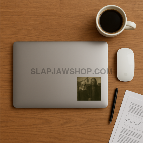 AMERICAN CRYPTID Vinyl Sticker: Large-Sized Bold Graphic Decal — Weatherproof Gloss — Eye-Catching Art Vinyl Sticker