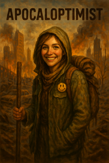 APOCALOPTIMIST LADY 8x10 WALL PRINT Wall Print