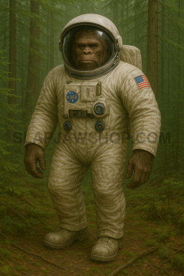BIGFOOT ASTRONAUT VINYL STICKER Vinyl Sticker