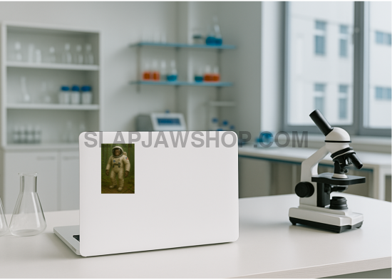 BIGFOOT ASTRONAUT Vinyl Sticker: Large-Sized Bold Graphic Decal — Weatherproof Gloss — Eye-Catching Art Vinyl Sticker