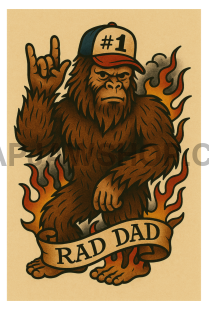 BIGFOOT RAD DAD 8x10 WALL PRINT Wall Print
