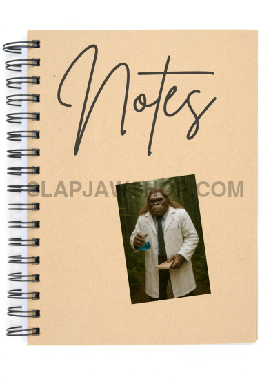 Notebook with a photo of a person on the cover on a white background