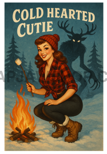 COLD HEARTED CUTIE VINYL STICKER Vinyl Sticker