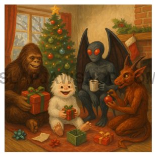 CRYPTID CHRISTMAS VINYL STICKER Vinyl Sticker