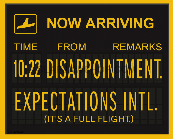 DISAPPOINTMENT ON TIME 8x10 WALL PRINT Wall Print