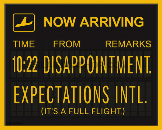 DISAPPOINTMENT ON TIME VINYL STICKER Vinyl Sticker