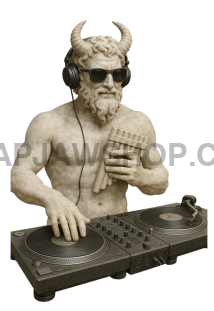 DJ SATYR PAN VINYL STICKER Vinyl Sticker