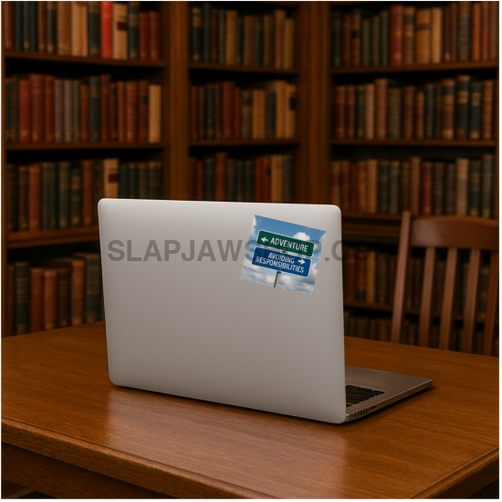 EITHER WAY Vinyl Sticker: Large-Sized Bold Graphic Decal — Weatherproof Gloss — Eye-Catching Art Vinyl Sticker