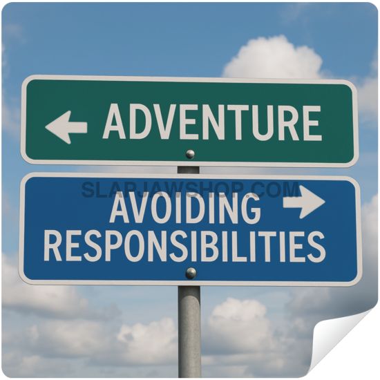 EITHER WAY Vinyl Sticker: Large-Sized Bold Graphic Decal — Weatherproof Gloss — Eye-Catching Art Vinyl Sticker