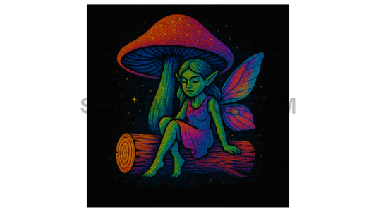 FAIRY SHROOM NEON 11x14 WALL PRINT Wall Print