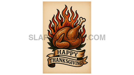 FLAMING TURKEY 8x10 WALL PRINT Wall Print