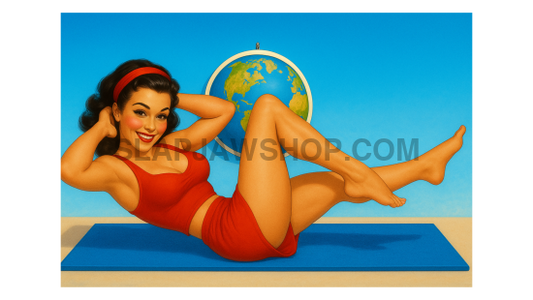 FLAT TUMMY & EARTH 8x10 WALL PRINT Wall Print