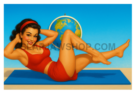 FLAT TUMMY & EARTH VINYL STICKER Vinyl Sticker