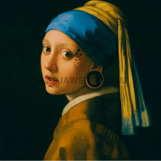 GIRL WITH A GAUGE 8x10 WALL PRINT Wall Print