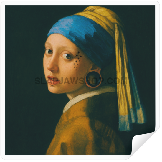 GIRL WITH A GAUGE Vinyl Sticker: Large-Sized Bold Graphic Decal — Weatherproof Gloss — Eye-Catching Art Vinyl Sticker