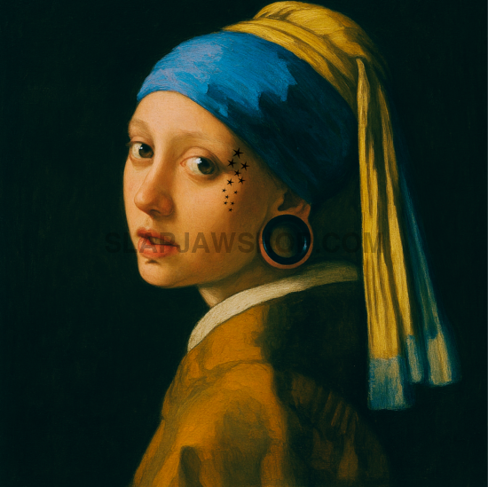 GIRL WITH A GAUGE VINYL STICKER Vinyl Sticker