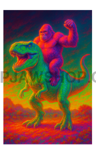 GORILLA TREX NEON VINYL STICKER Vinyl Sticker