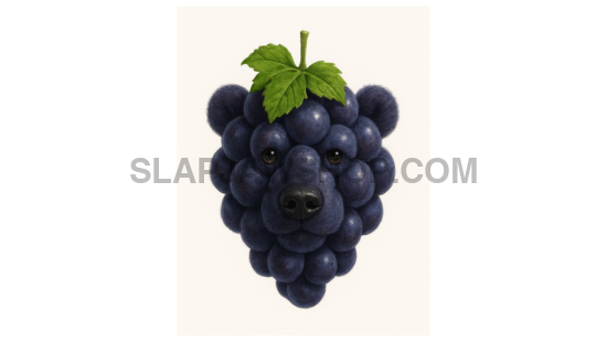 GRAPE BEAR 8x10 WALL PRINT Wall Print