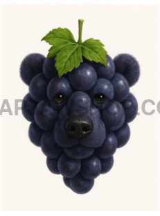 GRAPE BEAR VINYL STICKER Vinyl Sticker