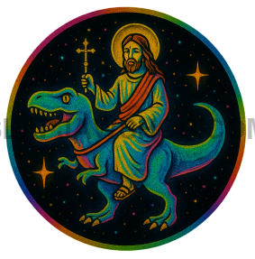 JESUS TREX NEON VINYL STICKER Vinyl Sticker