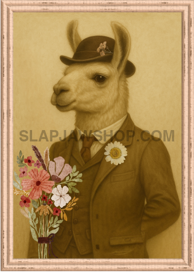 LLAMA LOVER BOY 11x14 WALL PRINT Wall Print