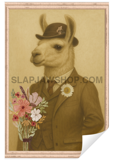 LLAMA LOVER BOY Vinyl Sticker: Large-Sized Bold Graphic Decal — Weatherproof Gloss — Eye-Catching Art Vinyl Sticker