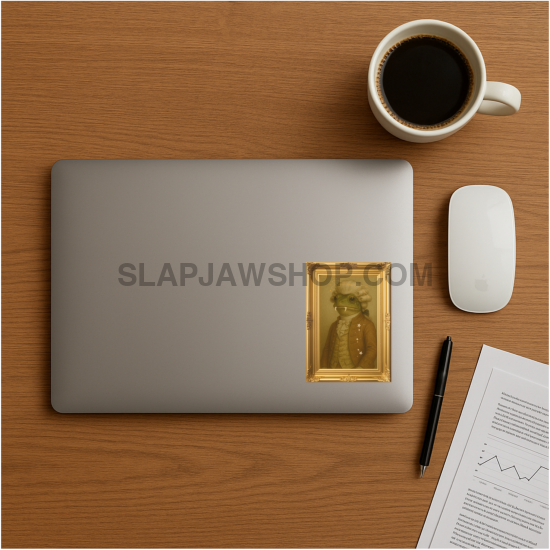 LORD RIBBIT Vinyl Sticker: Large-Sized Bold Graphic Decal — Weatherproof Gloss — Eye-Catching Art Vinyl Sticker