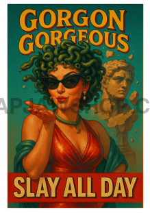 MEDUSA SLAY ALL DAY VINYL STICKER Vinyl Sticker