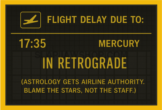 MERCURY FLIGHT DELAY 8x10 WALL PRINT Wall Print