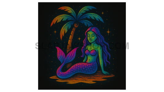 MERMAID NEON 8x10 WALL PRINT Wall Print