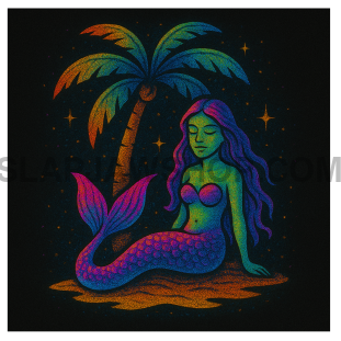 MERMAID NEON VINYL STICKER Vinyl Sticker