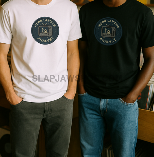 MOON LANDING ANALYST T SHIRT T Shirt