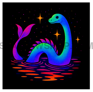 NESSIE NEON VINYL STICKER Vinyl Sticker