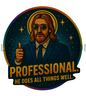 PROFESSIONAL JESUS VINYL STICKER Vinyl Sticker