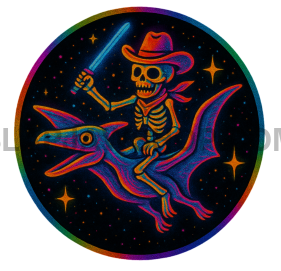 PTEREDADCTYL & SKELETON VINYL STICKER Vinyl Sticker