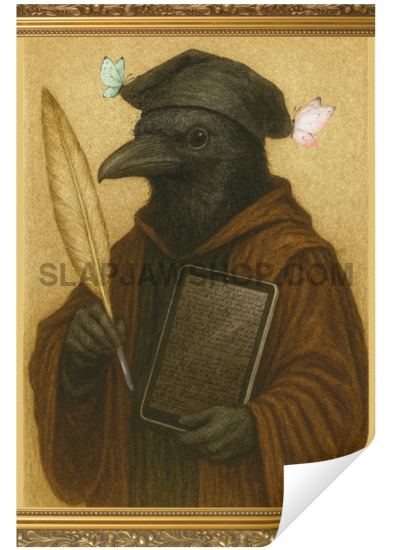 RAVEN SCRIBE Vinyl Sticker: Large-Sized Bold Graphic Decal — Weatherproof Gloss — Eye-Catching Art Vinyl Sticker