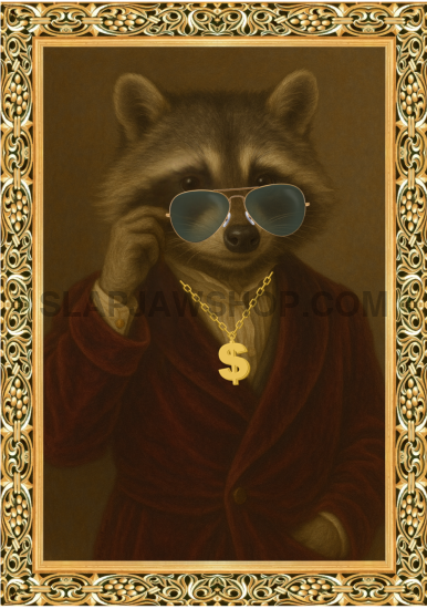 RICH RACCOON 8x10 WALL PRINT Wall Print